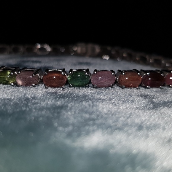 Jewelry - Sterling Silver & Multicolored Gemstone Bracelet